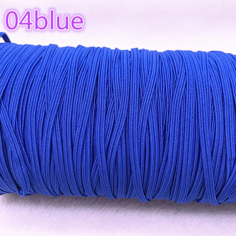 Эластичная кружевная лента 5 ярдов 3 мм разноцветная канатная Резиновая из