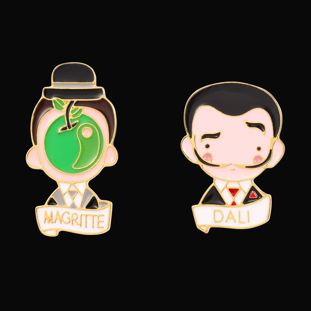 Брошь Dali Magritte с рисунком реализма художественная Абстрактная живопись стильная