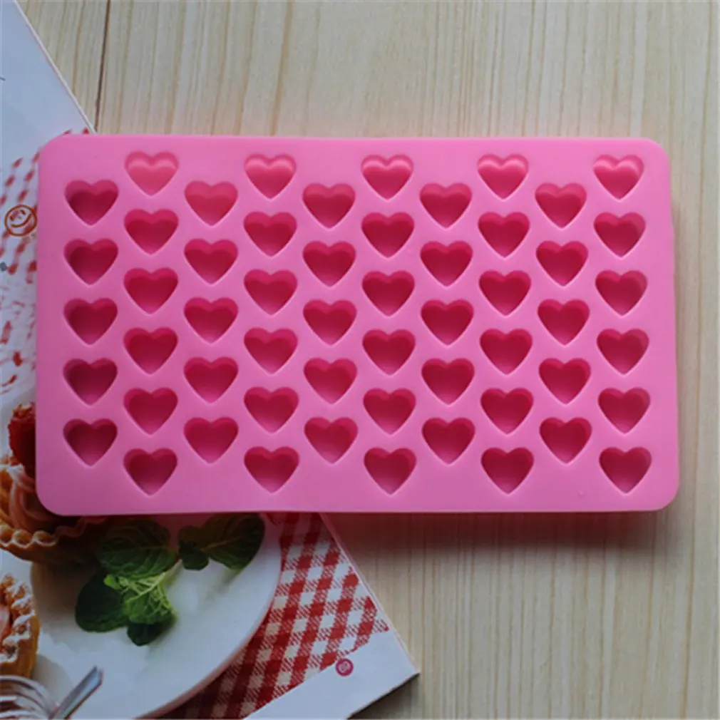 DIY 55 отверстий Сердце Мягкие силиконовые формы для выпечки шоколада украшения