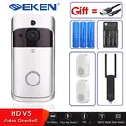 Видеодомофон EKEN V5, умный беспроводной дверной звонок с ночным видением, Wi-Fi, IP-камера для домашней безопасности