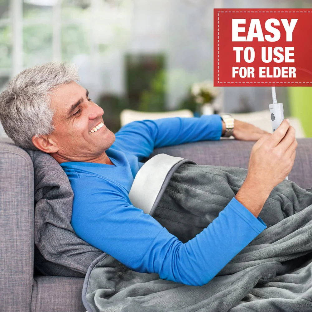 

With Timer Washable Winter Warm Electric Heating Blanket Home Office Auto Shut Off Adjustable Temperature Bedroom Multipurpose