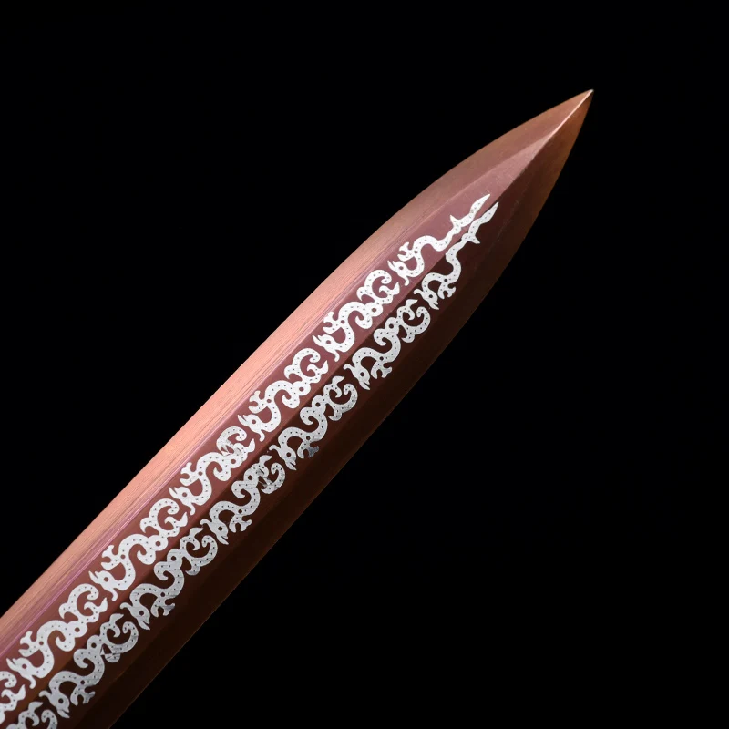

Chinese Sword Handmade 1060 High Carbon Steel Sword Han Dynasty Full Tang Red Blade Sharpness Home decor