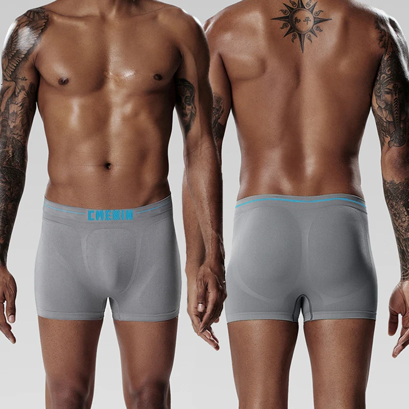 Трусы боксеры мужские Бесшовные х/б с надписью|Мужские трусы боксеры| |