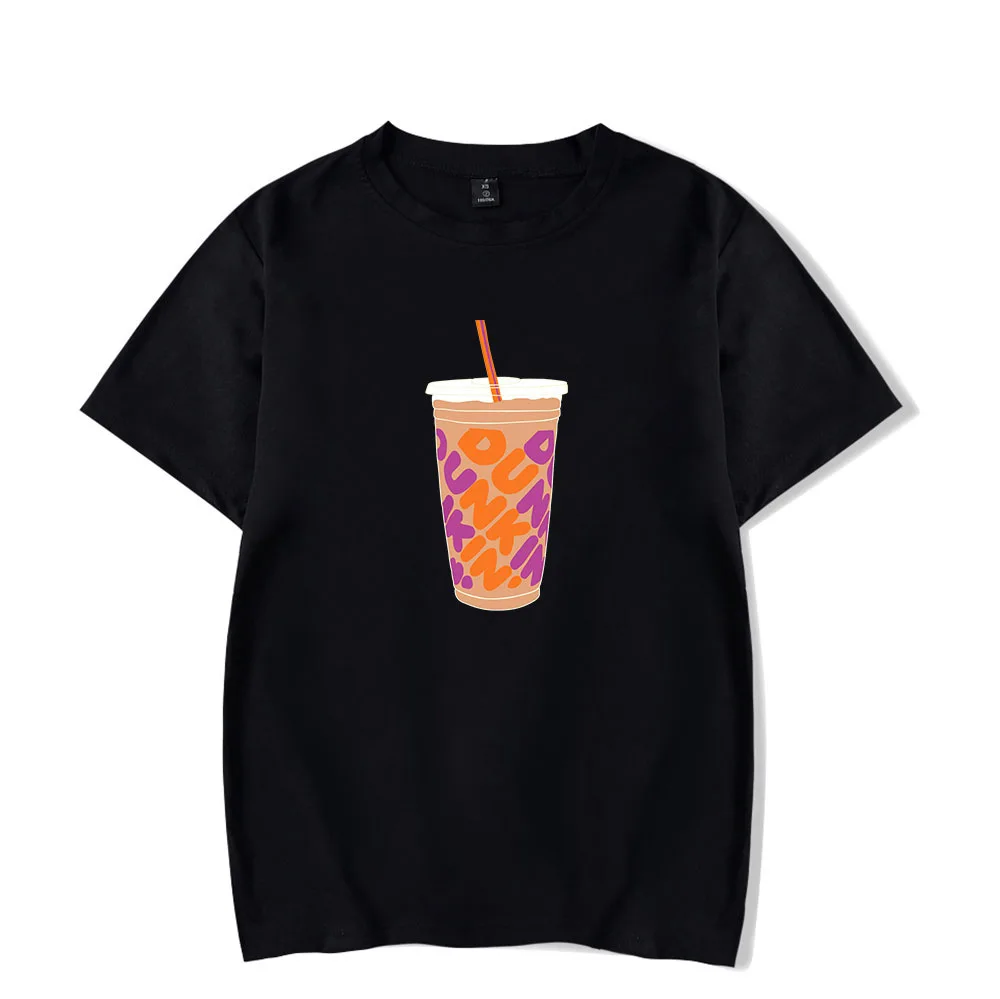 

Новинка, летняя футболка с принтом Rholycrown Ice Coffee Splatter, забавная футболка Charli Damelio для девушек, футболка оверсайз с круглым вырезом и коротким р...