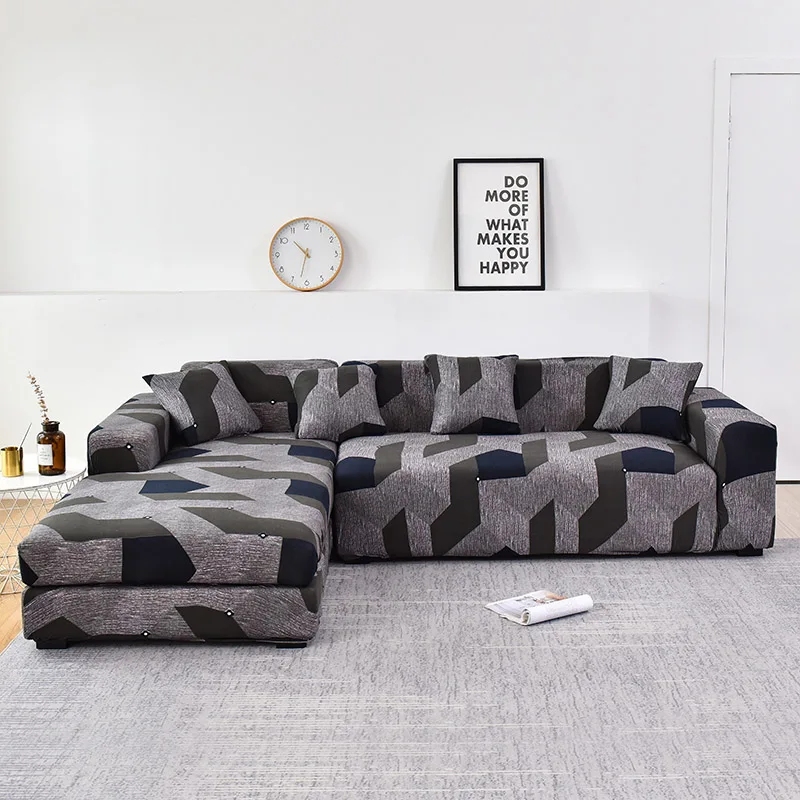 L Shaped Needs Order 2pieces Sofa Cover Slipcovers Elasticity Towel Armchair for Corner Protect Furniture | Дом и сад