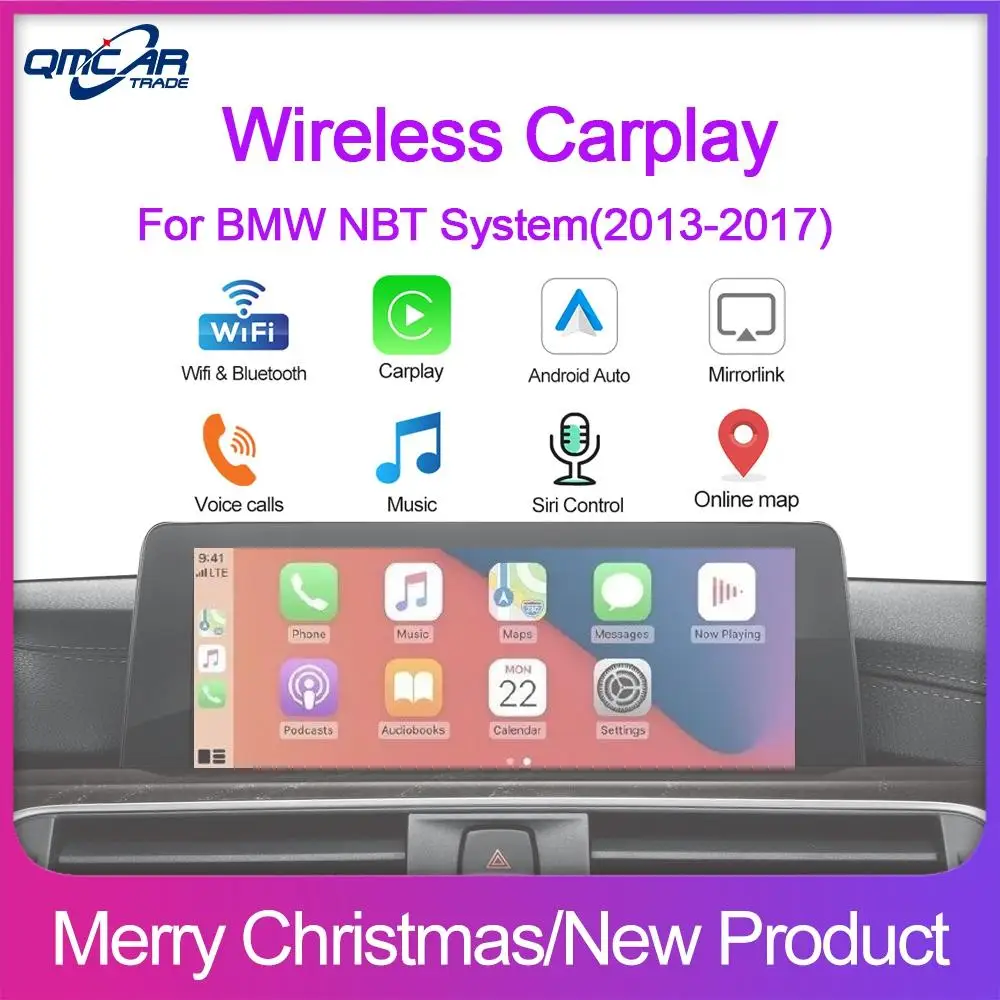 Беспроводной Apple Carplay для BMW F20 F10 F22 F30 F32 F12 F01 F48 F25 F26 F15 F16 Android Автомобильная