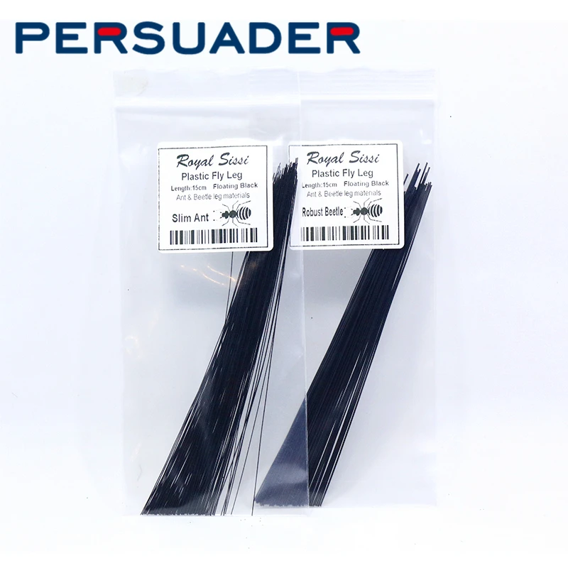 

Persuader big volume plastic insect fly leg fly tying materials black color slim ant&robust beetle floating fly tying legs