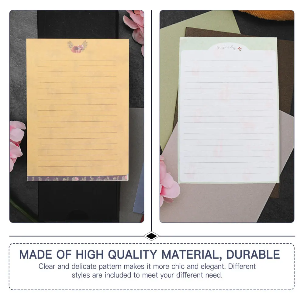 

54pcs Beautiful Writing Stationery Paper Set A5 Letter Paper Envelopes Set