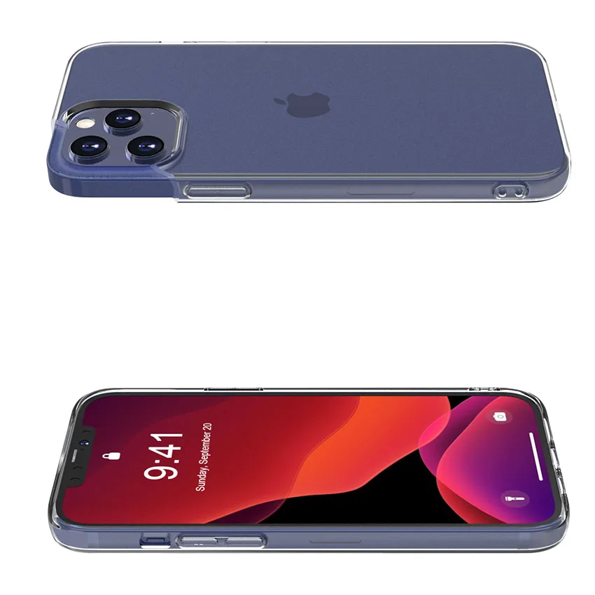 Мягкий прозрачный чехол из ТПУ для телефона iPhone 12 Mini 11 Pro Max 12Pro 11Pro X XR XS 7 8 Plus SE 2020 6S