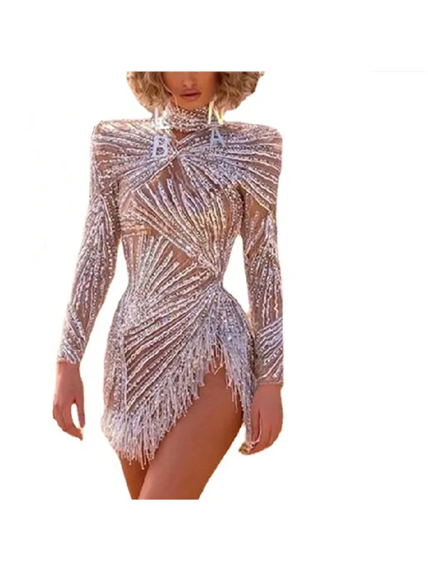 

high-Neck sexy mini evening dress with shining beading stones robe soiree Prom Dress vestidos de fiesta robes de soirée