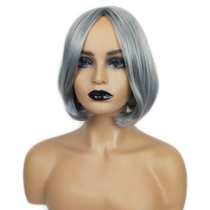 Парики для косплея черных женщин африканские американские бабушкины серые