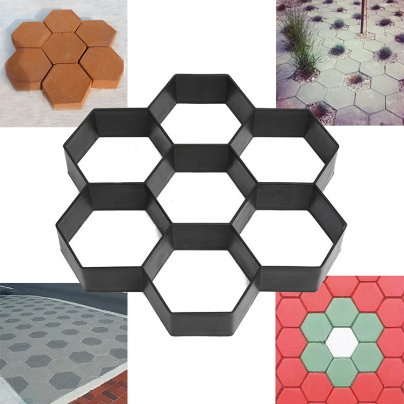 

Garden Paving Mould DIY Concrete Mold Mould Floor Tile DIY Paving Mould 2 Pack