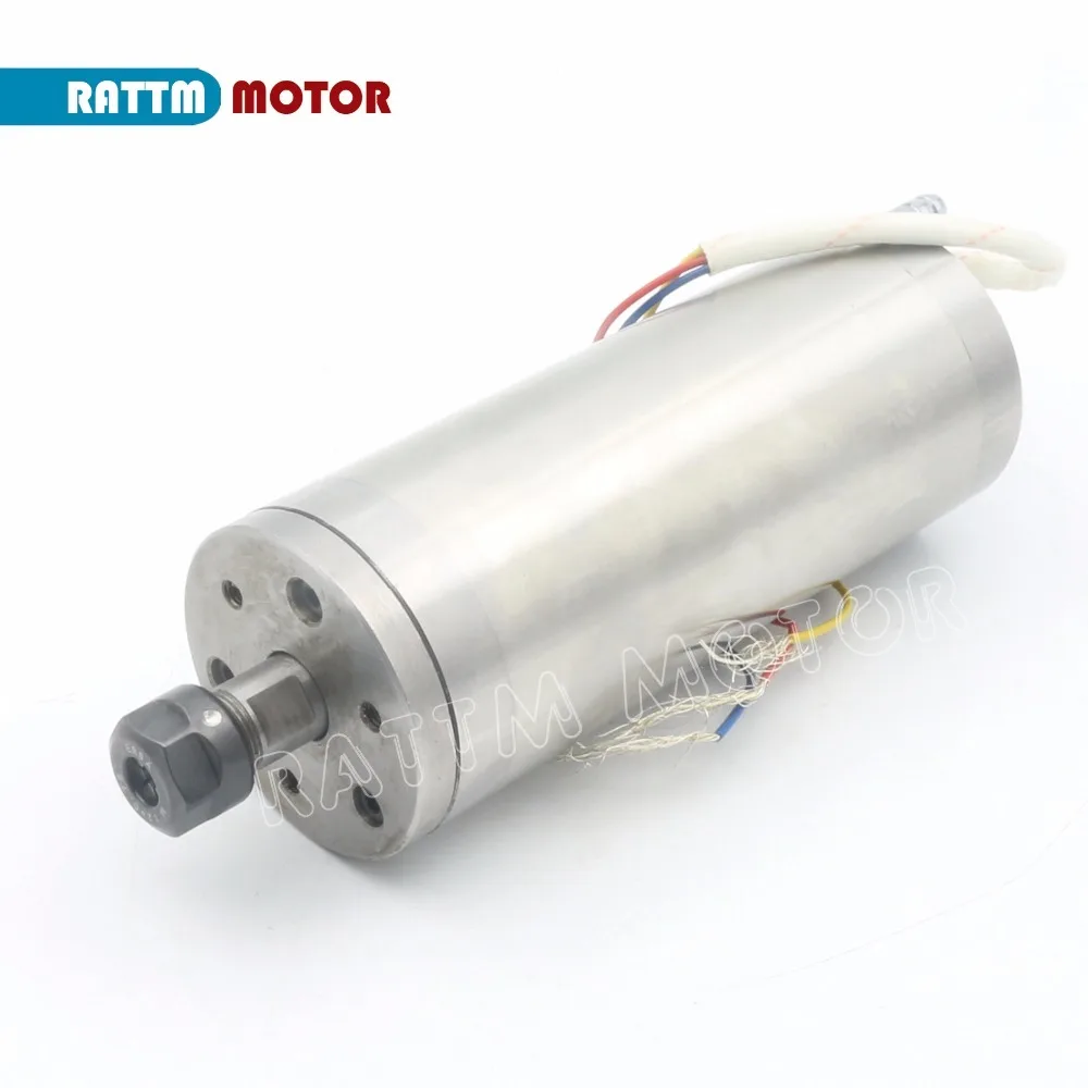 0.3KW 300W 75V шпиндель с водяным охлаждением ER8 4.5A высокая скорость 60000rpm мотор