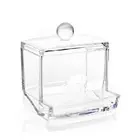 Прозрачная коробка для хранения из хлопка, квадратная круглая настольная Пылезащитная прозрачная коробка для макияжа, украшений, органайзера