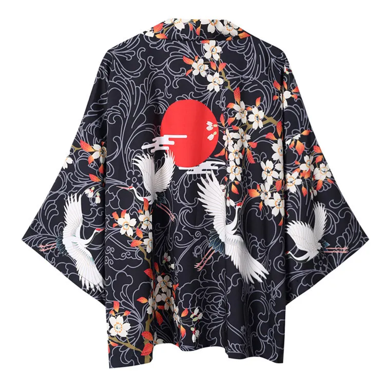 

Traditional Japanese Yukata Kimonos Cardigan Men Women Thin Loose Summer Shirts