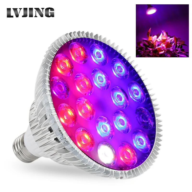 Светодиодный светильник для выращивания растений LVJING E27 54 Вт светодиодный