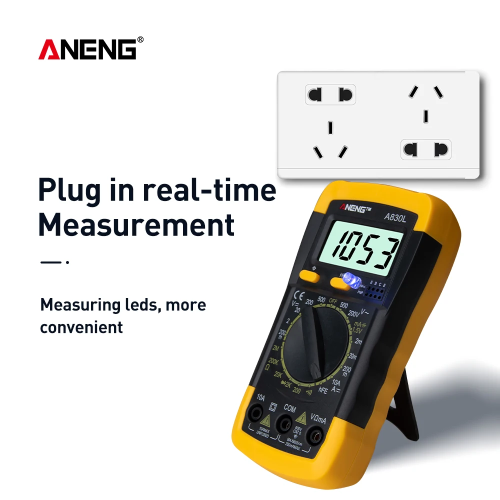 ANENG A830L мультиметр цифровой тестер мультиметр multimeter мультиметры транзистор тестер мултиметр multimetr digital multimeter tester мини мультиметр транзисторов lcr meter esr конденсаторов мултиметор meter