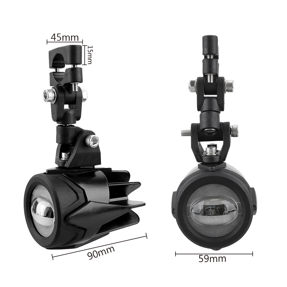 

LEEPEE 2Pcs Motorbike Fog Lamp Motorcycle Spot Driving Fog Lamps For BMW 1 Pair LED Auxiliary Lights 40W 6000K