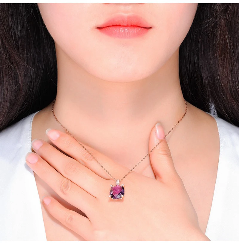 Хит продаж изысканная новинка креативная Женская квадратная аметистовая