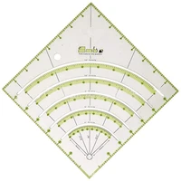fan quilt circle cutter ruler quilting ruler acrylic quilters ruler with double colored lines for easy cutting sewing accessory