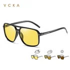 Мужские солнцезащитные очки VCKA 2021, дневные и ночные поляризационные мужские солнцезащитные очки в стиле ретро, зеркальные UV400