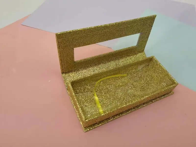 Gold 10 шт. красочные накладные ресницы упаковочная коробка квадратная Мода блеск личности поддельные 3D норки ресницы Коробки, футляр пустой - Цвет: Gold