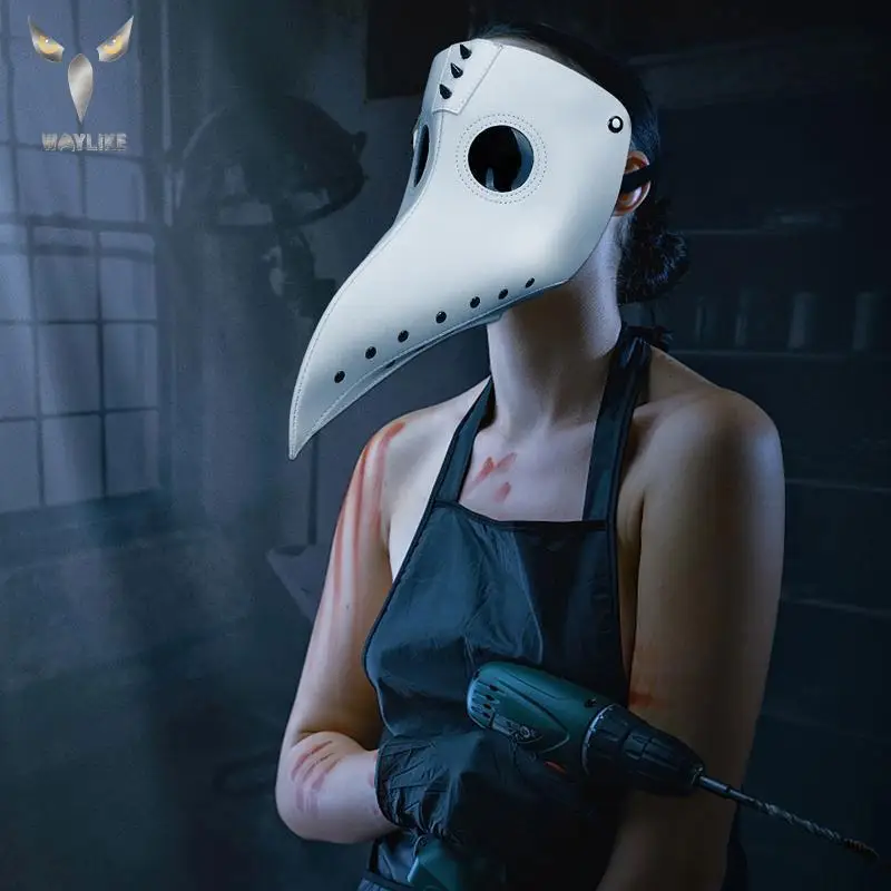 WAYLIKE латексного белый маска с клювом стимпанк доктор чума птица Маска Панк