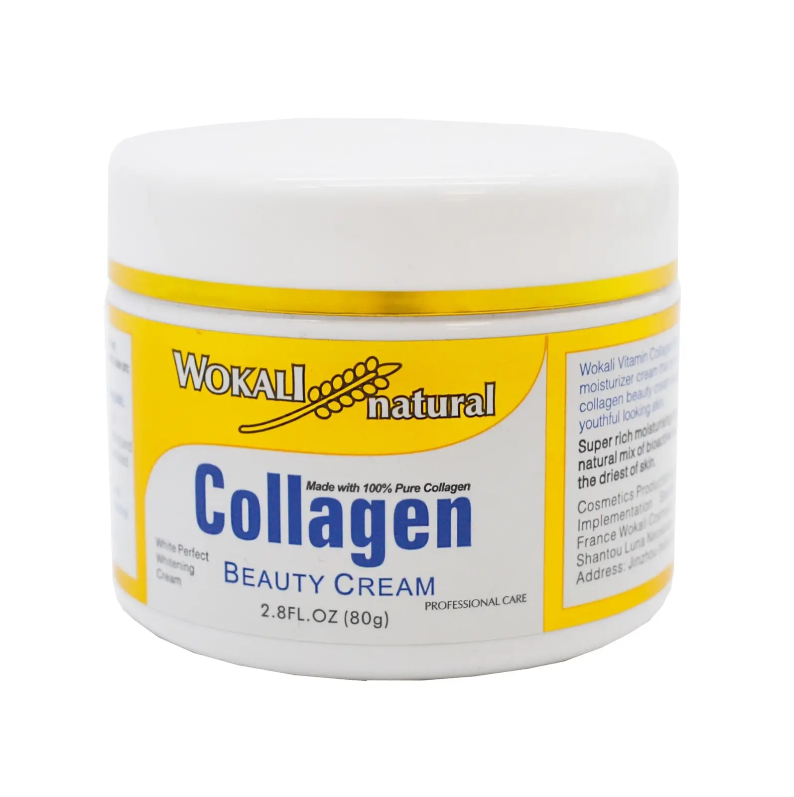 WOKALI Омолаживающий коллагеновый крем для лица Collagen Beauty Cream 80 гр WKL454 | Красота и