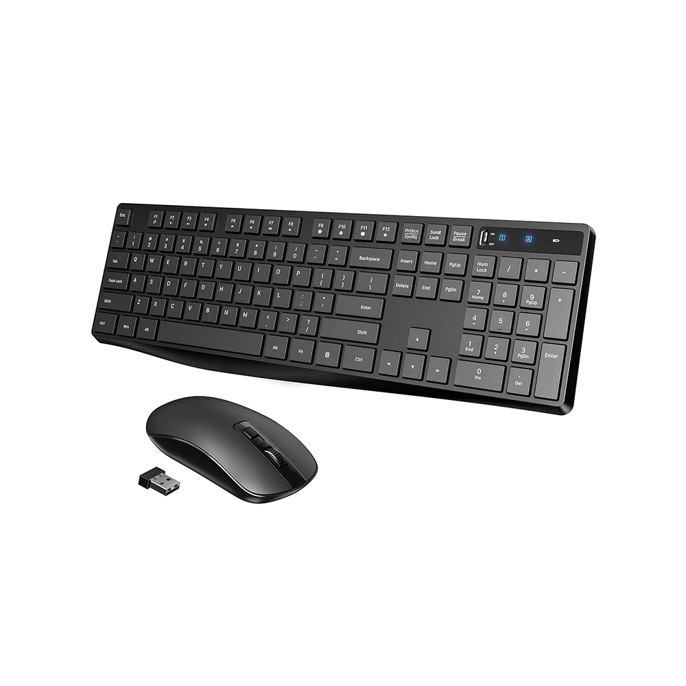 Беспроводной Набор клавиатуры и мыши 104 ключ компактная клавиатура 12