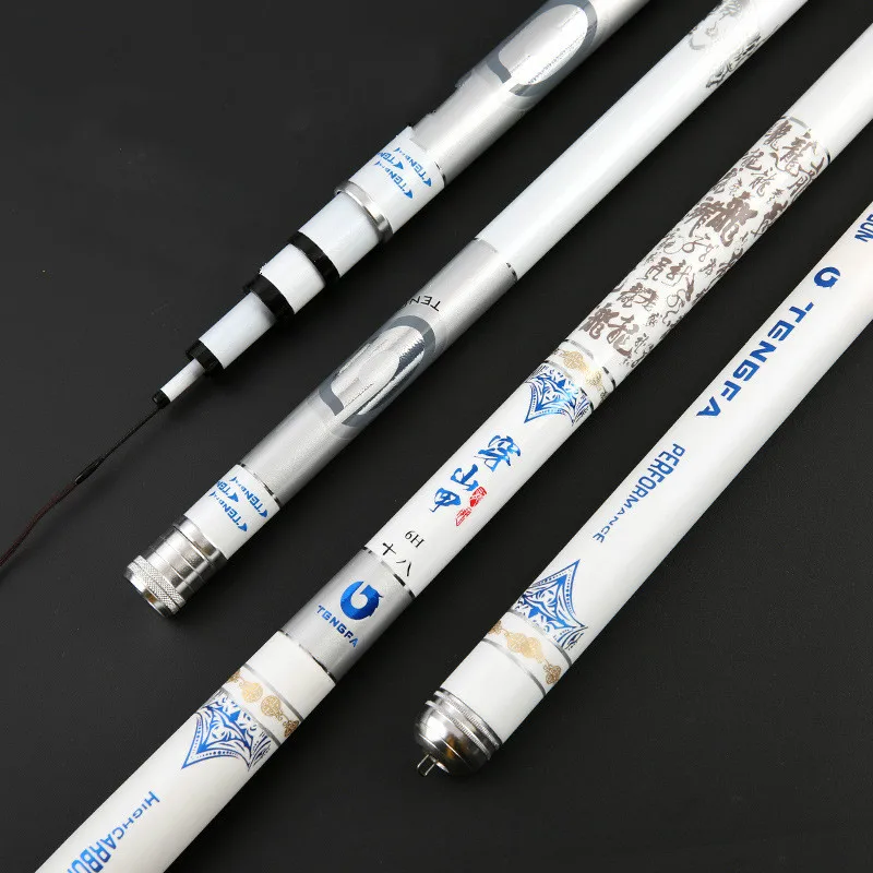 Carbon Fiber Telescopic Wedkarstwo Olta 6H Hand Pole Fishing Rod 3.6M-6.3M Travel Ultra Light Carp Fishing Peche Feeder De Pesca enlarge