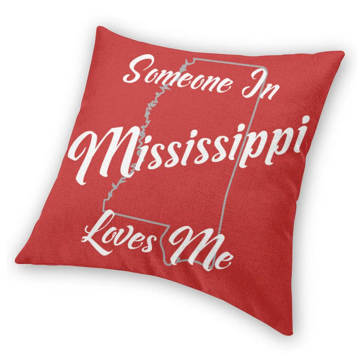 Декоративный чехол для диванной подушки с принтом кто-то в Миссисипи любит меня