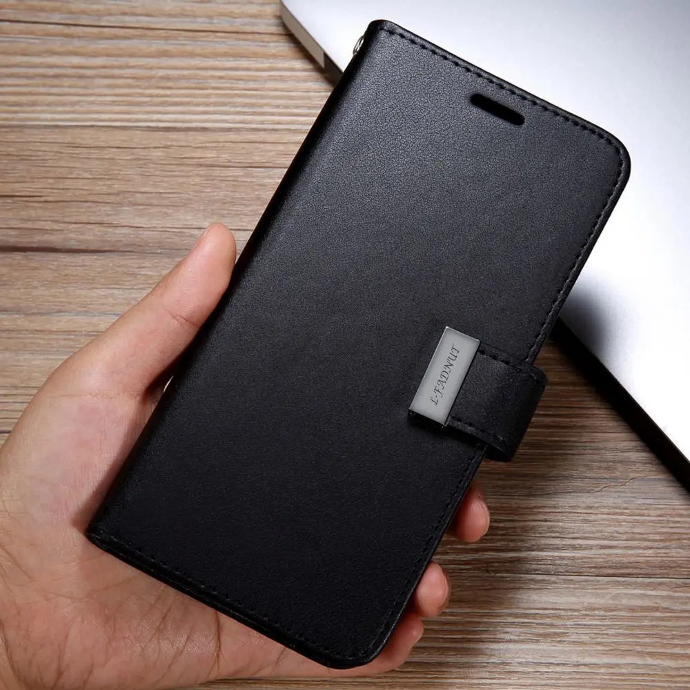 Black L-FADNUT бумажник чехол для телефона для huawei P30 Pro P20 P10 P9 P8 Lite Чехол-книжка из искусственной кожи чехол для huawei Коврики 20 Pro P Smart Funda - Цвет: Black