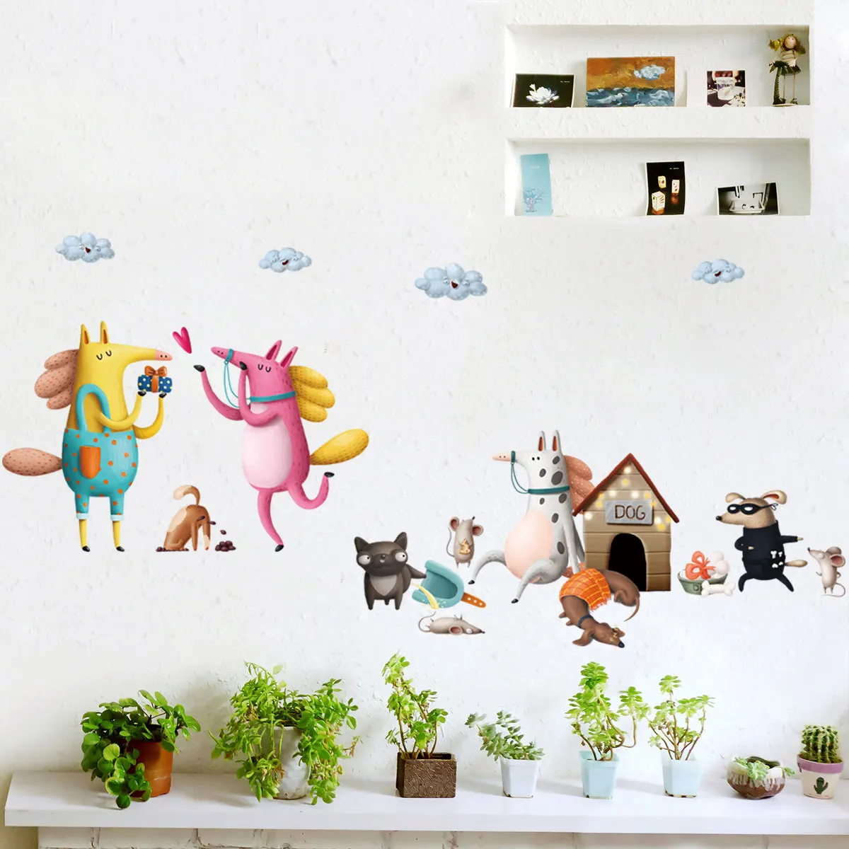 

Wall Stickers for Baby Room Door Decoration Stickers Child Room Decor Waterproof Vinyl Wall Decal Kawaii Creative Anime Cartoon