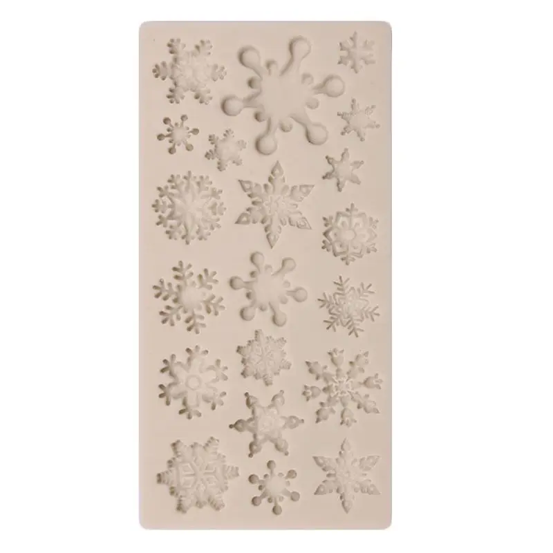 

3D Christmas decorations snowflake chocolate DIY sugar baking baking cake decoration silicone mold