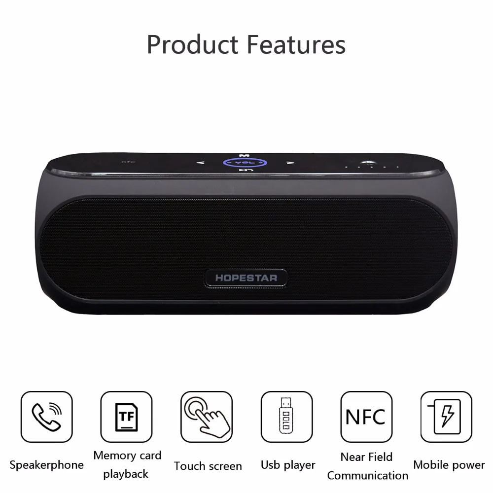 Беспроводная Bluetooth Колонка H19 с сенсорным управлением портативная уличная мини