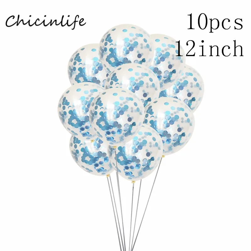 Chicinlife мальчик девочка 4th Happy Birhday украшение номер 4 шар День рождения корона шляпа 4 года День рождения принадлежности - Цвет: blue confetti