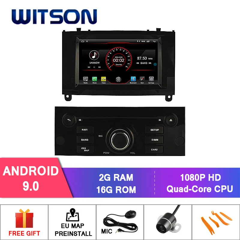 DE со! WITSON Android 9,0 ips Qcta core автомобильный dvd-плеер gps навигация для peugeot 407 2004 4 Гб ram 64 Гб rom gps навигация - Цвет: K5588S