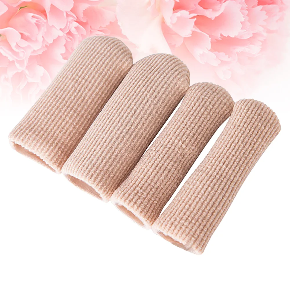 

4pcs Silicone Soft Closed Toe Cover Creative Toe Sleeve Comfortable Feet Toe Protectors (Size L, Skin Color)
