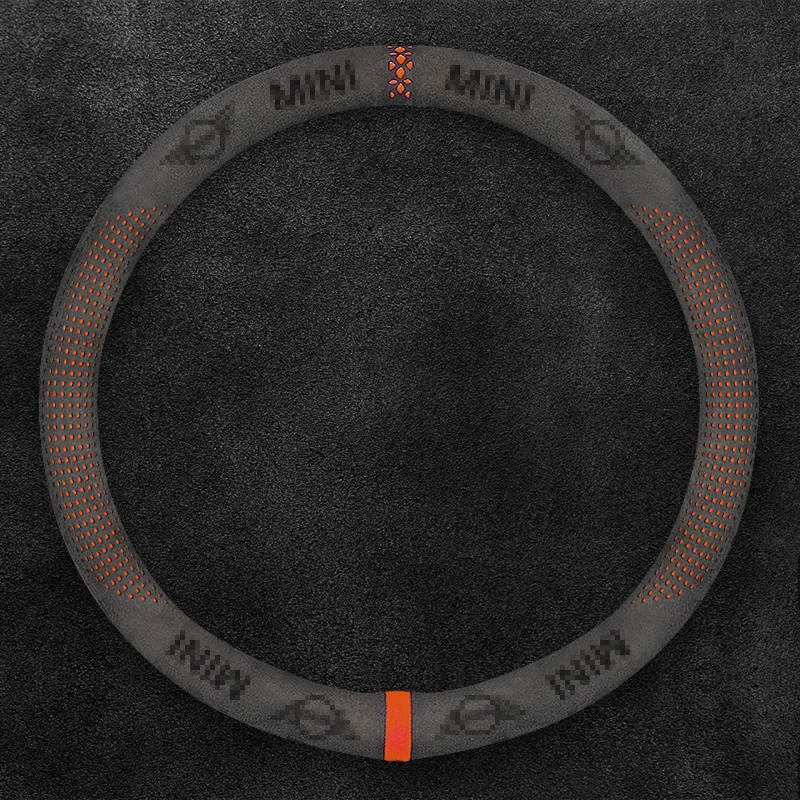 Автомобильный кожаный чехол на руль противоскользящий Чехол для BMW MINI ONE Cooper R55 R56