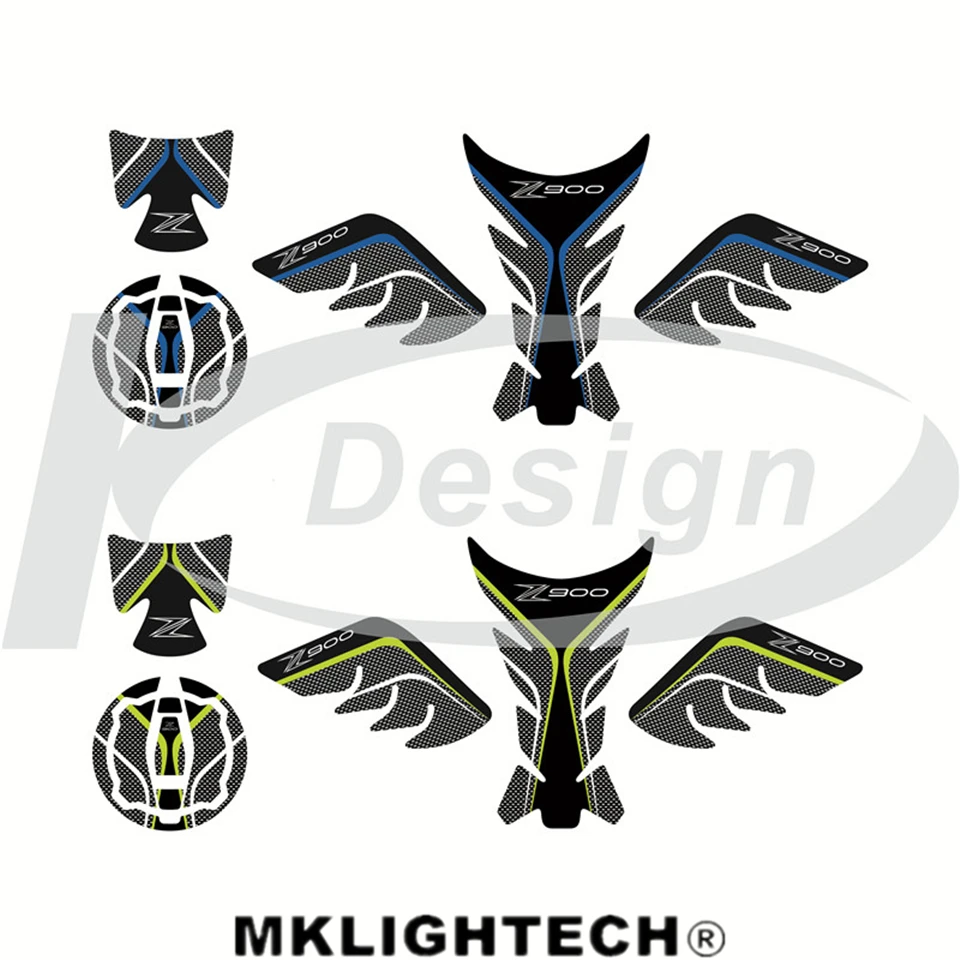 Углерода 3D ADESIVI наклейка эмблема защиты Танк Pad газа кепки ПОДХОДИТ KAWASAKI Z900 Z 900