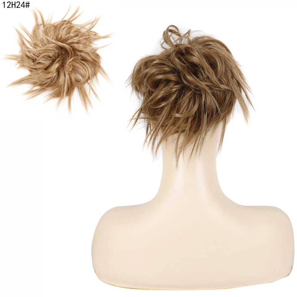 

1PC Women's Fashion Curly Wave Synthetic Hair Bun Chignon Hair Accessories Hairpieces Tail Hair Elastic Headwear