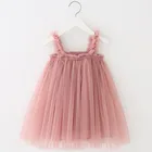 Летние Детские вечерние платья для девочек, для детей ясельного возраста, детское платье для маленьких девочек; Одежда принцессы с ремешком с фатиновой юбкой однотонное платье для девочек Vestido Infantil