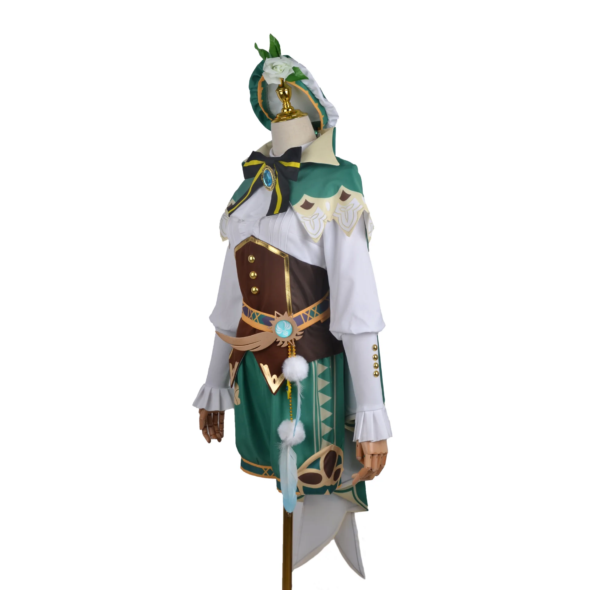 Genshin Impact Venti Cosplay Costume Wig God Of Wind Barbatos Women Game Uniform Suit Full Set Halloween Carnival Clothing |
