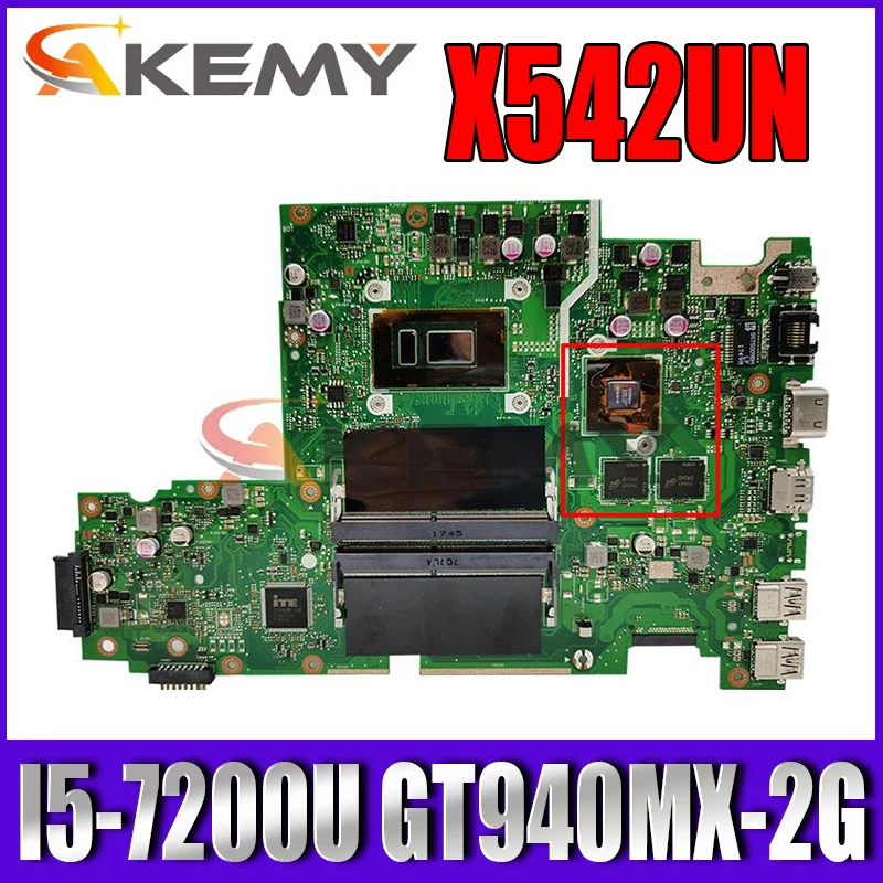 

X542UF Motherboard For ASUS X542U X542UR X542UQ X542UN X542URR X542UQR Laptop Mianboard I5-7200U GT940MX-2G 100% Test Work