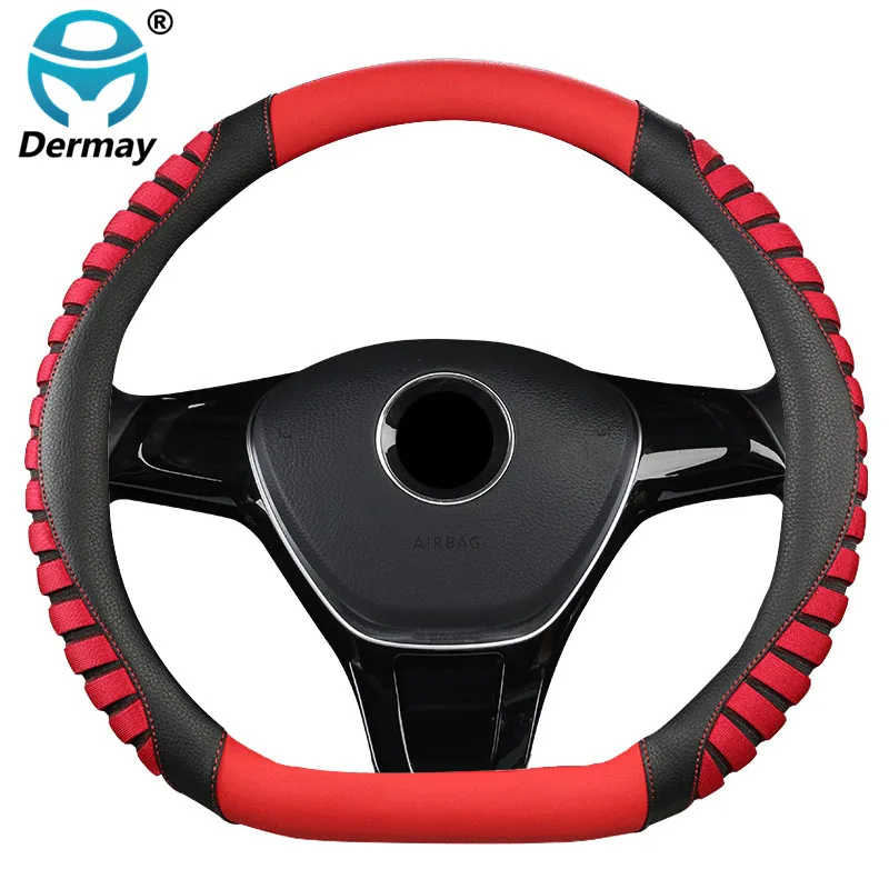 

DERMAY D-образная искусственная кожа + ледяной шелк для Volkswagen VW POLO 2014-2020, автомобильные аксессуары