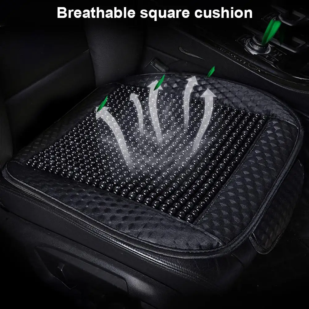 

Car Seat Cushion Wood Bead Massage Relieve Fatigue Summer Car Home Office Computer Chair Pad Seat Cushion for Car Accessories