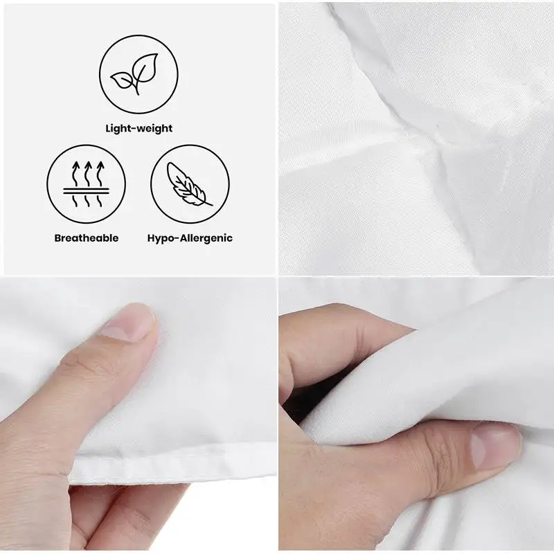 Белое одеяло из 100% гусиного пуха для осени и зимы с наполнителем стеганое