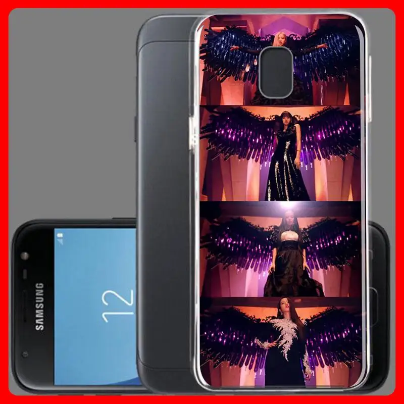 

Black Pink Lisa Phone Case For Clear-Samsung Galaxy S5 S6 S7 S8 S9 S1 S2 Edge Plus Lite 219 22 Fundas Cover