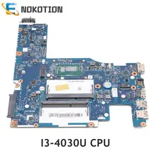 NOKOTION Laptop motherboard For Lenovo ideaPad G50-70 Z50-70 SR1EN I3-4030U DDR3L 5B20G38593 ACLU1 ACLU2 UMA NM-A272