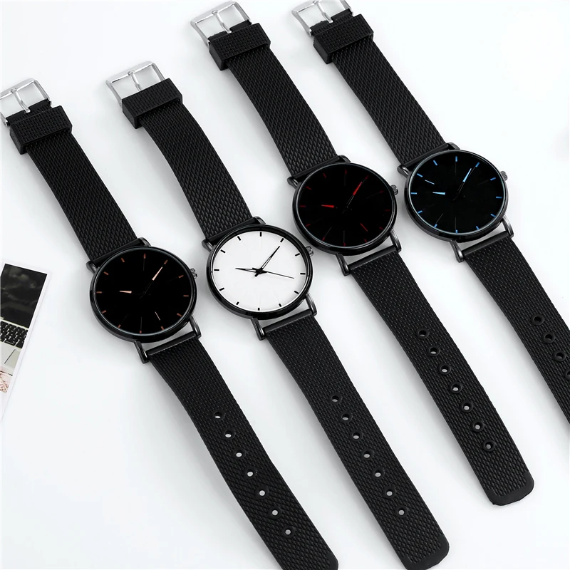 

Casual Men Watch Ultra Thin Watches for Men Simple Business Luxury PU Mesh Belt Quartz Watch Male Sports Wristwatch Clock